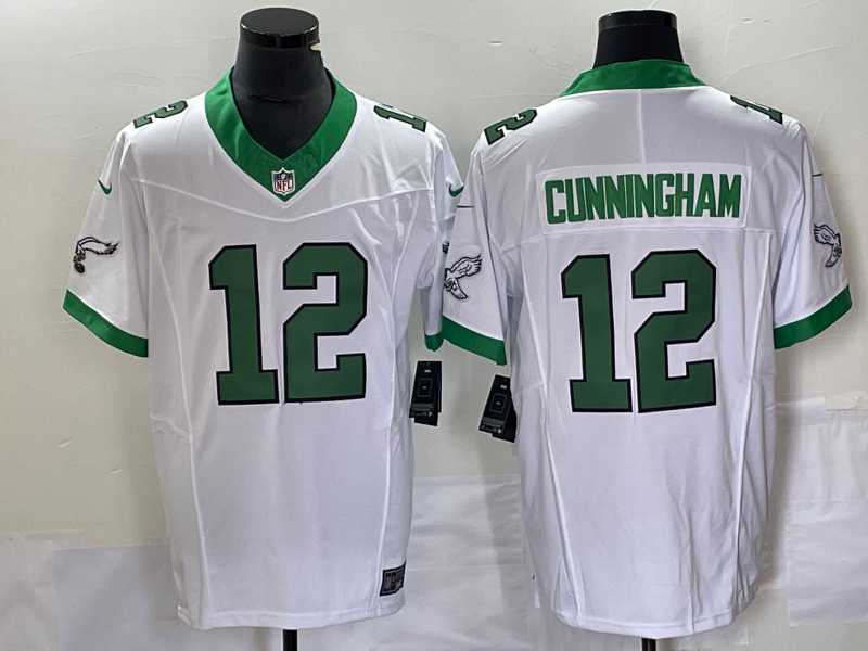 Men's Philadelphia Eagles #12 Randall Cunningham White 2023 FUSE Vapor Untouchable Stitched Jersey,We sell and wholesale Men's Philadelphia Eagles #12 Randall Cunningham White 2023 FUSE Vapor Untouchable Stitched Jersey on line form chian!